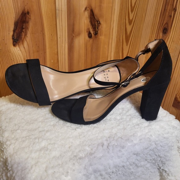 A New Day, black block heels, Size 10, suede - Picture 5 of 6